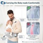 Kids Station Baby Carrier with 4 Carry Positions, Patented Design, Baby Carrier made up of Cotton, Designed for Indian Environment, Adjustable New-Born to Toddler Carrier, Max Weight Up to 15 Kgs (Grey, Happy Strap) - Fast Shipping to USA & Canada - Image 4