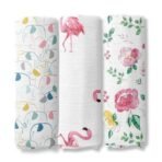 haus & kinder Nature Nexus Collection 100% Cotton Muslin Baby Swaddle Wrap for New Born, Muslin Baby Swaddle Wrap for New Born, New Born Swaddle, 100 cm by 100 cm - Pack of 3, Nature Nexus Collection - Fast Shipping to USA & Canada - Image 2