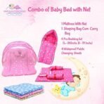 Infantbond Mattress Combo with Net & Bedding (Star Pink) ? Fast Shipping to USA & Canada - Image 3