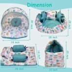 Infantbond Baby Mattress with Net & Nest Bedding Set (Pista Green Spiral) ? Fast Shipping to USA & Canada - Image 4