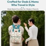 StarAndDaisy Baby Diaper Bag for Mother Travel/Diaper Bags for Mother for Travel with Laptop Pocket, Multi Compartments, Insulated Bottle Pockets, Waterproof, Ultra soft fabric - Animal Print - Fast Shipping to USA & Canada - Image 6