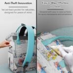 StarAndDaisy Baby Diaper Bag for Mother Travel/Diaper Bags for Mother for Travel with Laptop Pocket, Multi Compartments, Insulated Bottle Pockets, Waterproof, Ultra soft fabric - White - Fast Shipping to USA & Canada - Image 7