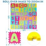 A Baby Cherry - 36 pcs Puzzle Play Mat,Playmat for Babies, Baby mats for Floor,Alphabet (A-Z) & Numbers (0-9) EVA Foam Non Toxic Playmat, Interlocking Tiles (12X12 Inch) - Fast Shipping to USA & Canada - Image 3