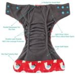 1st Step Bamboo Charcoal Reusable, Adjustable Diaper With Bamboo Charcoal Liner (Red) - Fast Shipping to USA & Canada - Image 4
