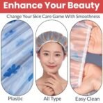TEMPERIA (3 Pcs) Shower Cap for Women & Men - Reusable, Hair Mask Head Cover Bathing Caps - Waterproof, Elastic Free-Size - for Spa, Salon & Bathroom - Lightweight & Comfortable (Random Colors) - Fast Shipping to USA & Canada - Image 7
