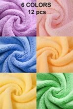 MOM CARE Cotton Face Towel Soft Reusable Hankies Napkins for Newborn Baby Toddlers Kids Adults Pack of 12 Multicolor - Fast Shipping to USA & Canada - Image 4