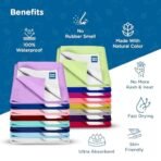 Mee Mee Reusable Water Proof Cotton Bed Protector Sheet/Extra Absorbent Mat/Dry Sheets/Urine Sheet/Dry Mat Pack of 2 (Small, Pink & Blue) (50CmX70Cm) - Fast Shipping to USA & Canada - Image 6