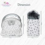 Infantbond Born Baby Bed with Net & Carry Bag (Star & Moon Grey) ? Fast Shipping to USA & Canada - Image 7