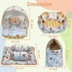 Infantbond Reversible Nest Set with Mattress & Carry Bag (Orange Good Night) ? Fast Shipping to USA & Canada - Image 4