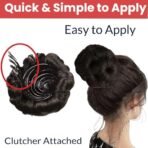 TEMPERIA Hair Buns for Women - Juda Accessories For Women - Hair Buns Clip - Artificial False Fake Hair Donuts Bun Maker Extension - Brown - Pack of 1 - Fast Shipping to USA & Canada - Image 5