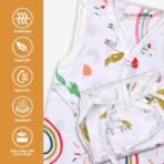 MOM'S HOME Baby Unisex Organic Cotton Muslin Jhabla - Giraffe, Lion, Whale | Pack of 3 - Fast Shipping to USA & Canada - Image 7