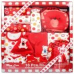 MOM CARE Newborn Baby Gift Set Has All Newborn Baby Essential Clothes in Baby Gift Set for or Girls Unisex 16 pcs Red - Fast Shipping to USA & Canada - Image 2