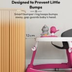 StarAndDaisy 360 Baby Walker 6-24 Months / 7 Level Height Adjustment Walker for Kids Boy and Girl with Switchable Food & Musical Toy Tray/Premium Baby Activity Walker - Pink - Fast Shipping to USA & Canada - Image 5