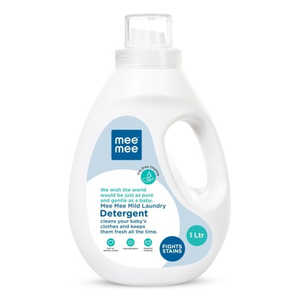 Mee Mee Baby Liquid Detergent 1 L | Ph balanced, Free from Harsh Chemicals, Safe for mother's hands & baby's skin | Anti-Bacterial, Removes Stains & Odor with One Drop, Hypoallergenic - Fast Shipping to USA & Canada