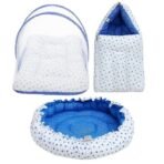 Infantbond Reversible Nest Mattress with Net & Carry Bag (Blue Heart, 9 Items) ? Fast Shipping to USA & Canada - Image 2