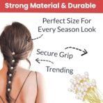 TEMPERIA (36pcs) Pearl Hair Accessories for Women & Girls - Stylish Decoration Pearls Hair Clip U Pins for Bride Hairstyle - For Wedding/Parties - Fast Shipping to USA & Canada - Image 4