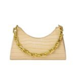 Routica Women Structured Textured Sling Bag | Stylish PU Casual Crossbody Handbag with Chain Strap & Secure Closure | Everyday Shoulder Purse for Girls & Ladies - Fast Shipping to USA & Canada