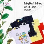 Infantbond Half Sleeves T-Shirt (Pack of 4, 6-9M) ? Fast Shipping to USA & Canada - Image 3