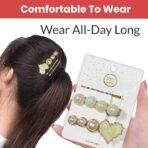 TEMPERIA (24pcs) Hair Accessories for Girls, Kids, Baby - Hair Clips, Clutcher & Pin Set - Stylish & Fancy - Random Colours & Designs (ZA217) - Fast Shipping to USA & Canada - Image 5