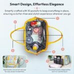 StarAndDaisy Diaper Bag for Mothers for Travel/Diaper Bags for Mom with Multiple Pockets, Baby Bag for Mother Travel 26L Capacity with 3 Double Insulated Pockets- Dinosaur Print - Fast Shipping to USA & Canada - Image 4