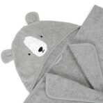 TIDY SLEEP Hooded Baby Bath Towel for New Born, Super Soft, Highly Absorbent, Toddler Bath Towel 68X130 cm Grey Bear - Fast Shipping to USA & Canada - Image 4