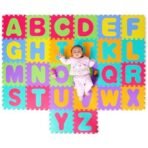 A Baby Cherry - 26 pcs Puzzle PlayMat, Play mat for Babies, Baby mats for Floor,Alphabet (A-Z) EVA Foam Non Toxic playmat, 26 Interlocking Tiles (12X12 Inch) Ideal for Crawling Baby - Fast Shipping to USA & Canada - Image 2
