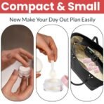 TEMPERIA (Pack of 6) Refillable Small Containers for Makeup, Cream & Lip Balm - Portable Mini Size Empty Storage Boxes with Spatula for Travel - Plastic Small Box Container for Cosmetic - Multicolour - Fast Shipping to USA & Canada - Image 7