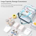 StarAndDaisy Baby Diaper Bag for Mother Travel/Diaper Bags for Mother for Travel with Laptop Pocket, Multi Compartments, Insulated Bottle Pockets, Waterproof, Ultra soft fabric - White - Fast Shipping to USA & Canada - Image 4