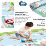 Kids Station Double-Sided Waterproof Baby Playmat - Foldable Portable & Reversible - Soft Foam for Kids Newborns Toddlers and Infants - Baby Carpet - Crawling Baby Play Mat (Indoor/Outdoor) - Non-Slip Crawl Floor Mat - 6.6ftx6ft or 200x180cm (Printed 1cm Thick) - Fast Shipping to USA & Canada - Image 6