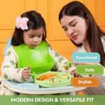 a baby cherry - Baby Bibs | Bib For Baby | Comfortable Soft, Durable, Easy Wipe, Waterproof, Adjustable Neckline Buttons | Silicone Bib for Feeding Infants and Toddlers| (6M to 5Y) Set of 2 - Fast Shipping to USA & Canada - Image 6