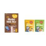 Slurrp Farm High Protein Chocolate Swirl Milk Mix 250g & Slurrp Farm No Maida Millet Noodles Foxtail Millet and Little Millet 2x192g - Fast Shipping to USA & Canada