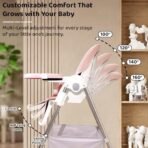 StarAndDaisy Galaxy Star High Chair For Baby Girls & Boys,Multifunction 6 In 1 Feeding Chair With Height Adjustment,One Click Fold,Detachble Food Tray,Reclining Seat 6 Months To 5 Years Kids(Pink) - Fast Shipping to USA & Canada - Image 5