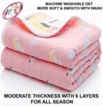 MOM CARE Muslin Blanket For Newborn Cotton Organic Extra Soft Swaddles Burp Cloth & Bath Towel Ideal For 0-24 Months Peach (Pack Of 1), 500 Tc - Fast Shipping to USA & Canada - Image 3