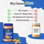 DiSano Peanut Butter, Crunchy, Classic, 25% Protein with Vitamins & Minerals, 924 grams - Fast Shipping to USA & Canada - Image 6