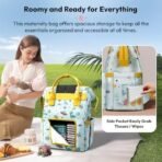 StarAndDaisy Diaper Bag for Mothers for Travel/Diaper Bags for Mom with Multiple Pockets, Baby Bag for Mother Travel 26L Capacity with 3 Double Insulated Pockets- Dinosaur Print - Fast Shipping to USA & Canada - Image 6