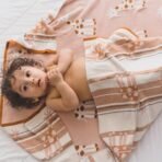 TIDY SLEEP 100% Cotton Knitted Blanket for New Born Baby, Soft and Breathable Quilt Wrapper for New Born Boy & Girl | Size 100 cm x 80 cm, 0 to 18 Month (Girrafe Print) - Fast Shipping to USA & Canada - Image 2