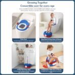 StarAndDaisy Plastic Potty Seat For Kids 1-5 Years / 3-In-1 Baby Toilet Training Seat With Anti-Skip Pads, Removable Potty Pot, Potty Training Seat For Baby & Kids. (Blue-Red) - Fast Shipping to USA & Canada - Image 3