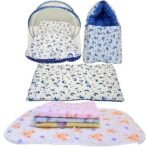 Infantbond Combo Baby Bed with Net & 4 Waterproof Sheets (Moon Blue) ? Fast Shipping to USA & Canada - Image 2