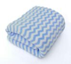 First Kick Luxury Microfiber Bath Baby Towel Super Absorbent, Fade-Resistent, Ultra Soft (Zig-Zag) - L 110 cm x B 50 cm - Sky Blue - Fast Shipping to USA & Canada