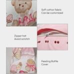 StarAndDaisy Nursing Pillow for Breastfeeding, Breast Feeding Pillows for Mom, Soft Multifunctional Baby Feeding Support Pillow with Breathable Filling for Tummy Time Travel (Teddy Print) - Fast Shipping to USA & Canada - Image 5