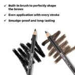 Lamel-401 Eyebrow Pencil Black, Aloe Vera & Vitamin E, Perfectly Shape the Brows, Smudge Proof & Long Lasting, Easy-To-Use Design, Eyebrow Pencil for All Skin Tones - 1.7gm - Fast Shipping to USA & Canada - Image 3