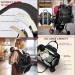 StarAndDaisy Diaper Bag/Maternity Bags for Mothers/Mom with Multi Compartments, Insulated Bottle Pockets, Waterproof, Ultra Vegan Leather, 30L capacity, Light weight - Black - Fast Shipping to USA & Canada - Image 6