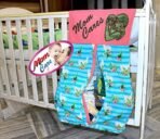 MOM CARE Baby Crib Storage Bag-Baby Stuff Organizer/Diaper Bag Storage/Baby Shower Gift Birthday/Cot organiser/ 31 * 31cm Blue &pink - Fast Shipping to USA & Canada - Image 3