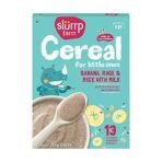 Slurrp Farm Cereal Ragi Rice and Banana with Milk & Slurrp Farm Fruit and Vegetable Teething Puffs Pack of 9 - Fast Shipping to USA & Canada - Image 3