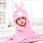 First Kick Baby Blankets New Born Pack of Hooded Wrapper Durable Fleece Polyester Sleeping Bag and Baby Bath Towel for 0-6 Months Baby Boys and Baby Girls Pink - Fast Shipping to USA & Canada - Image 3