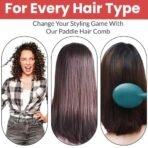 TEMPERIA (1 pcs) Hair Comb for Women & Men - Paddle & Flat Hair Brush For Adding Curls, Volume & Waves - Premium & Ergonomic Hairbrush (Random Colors) (MN02) - Fast Shipping to USA & Canada - Image 7