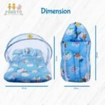 Infantbond Born Baby Bed with Net & Carry Bag (Blue Teddy) ? Fast Shipping to USA & Canada - Image 4