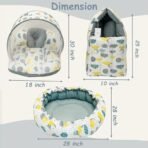 Infantbond Reversible Nest Mattress with Net (Gray Spiral) ? Fast Shipping to USA & Canada - Image 3