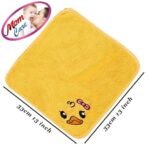 MOM CARE Baby Face Towels, Extra Soft Reusable Napkins for Newborn, Infants,Toddlers & Adults in Pack of 3 Yellow - Fast Shipping to USA & Canada - Image 4