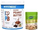 MYFITNESS Chocolate Peanut Butter Smooth 1250g & Happilo Almonds 200g - Fast Shipping to USA & Canada" - Image 2